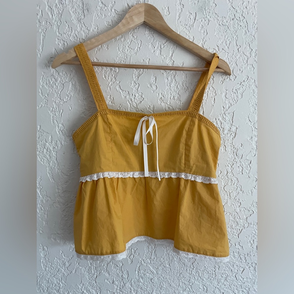 RARE Vintage Y2K Forever 21 Fairy Lace Trim Babydoll Top